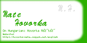 mate hovorka business card